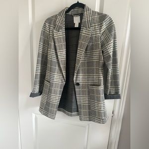 Structured plaid hm blazer